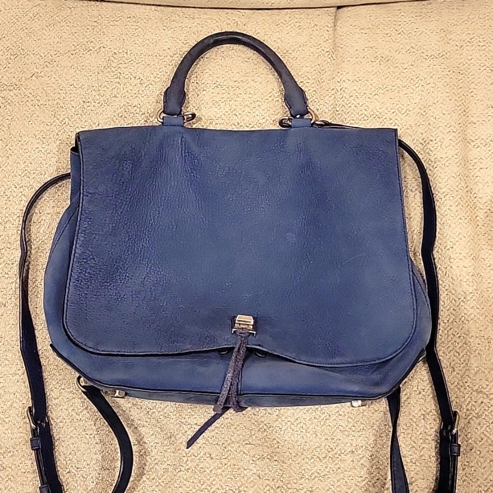 Rebecca Minkoff Blue Suede Bookbag